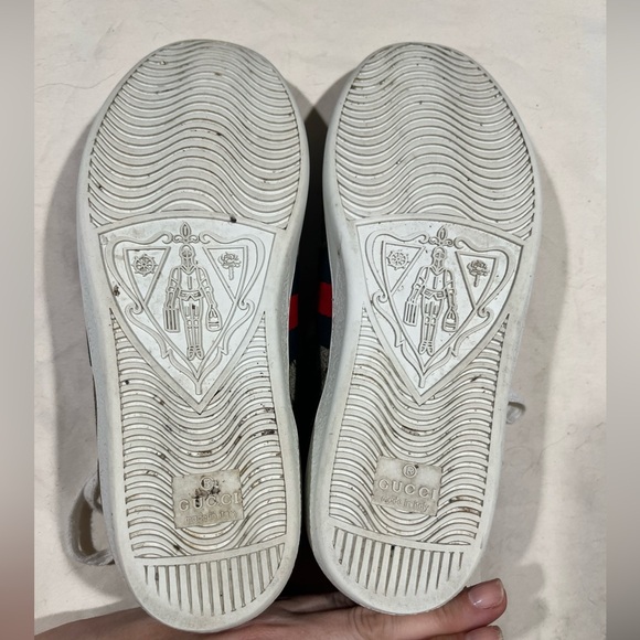 Gucci Ace GG Supreme "Bees" Low Top Sneakers Size 38/ US 8 - Picture 8 of 16